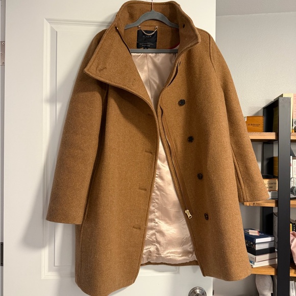 J. Crew Women's Tan Wool Coat - Picture 2 of 5